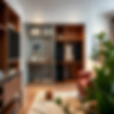 Stylish and organized sliding wardrobe in a modern living space