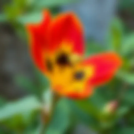 Close-up of Kokina flower showcasing its vibrant colors and unique structure.