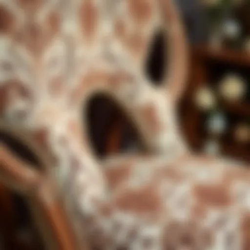 Traditional upholstery techniques showcasing intricate patterns