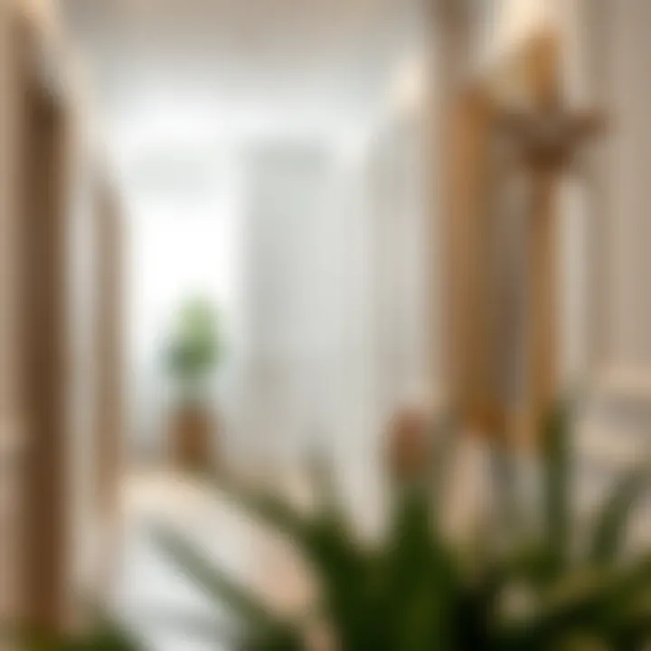 Variety of corridor trims highlighting different materials