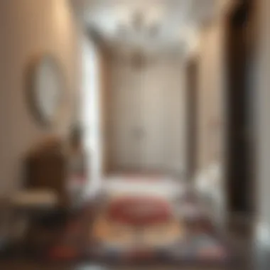 Elegant corridor rug enhancing home decor