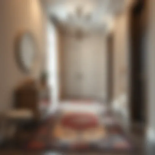 Elegant corridor rug enhancing home decor