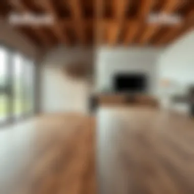 Before and after comparison of a laminate floor transformation.