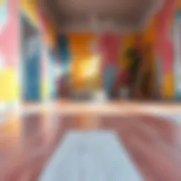 A beautifully painted laminate floor showcasing vibrant colors and textures.