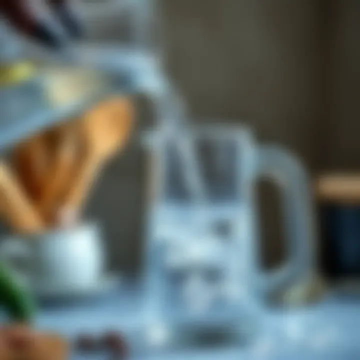 Fresh filtered water being poured into a kettle