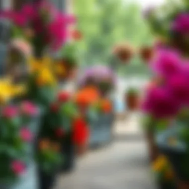 A lush balcony oasis filled with colorful blooms