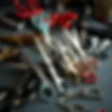 An array of various scissors types displayed elegantly.