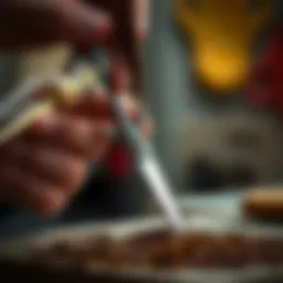 Precision cutting technique with scissors