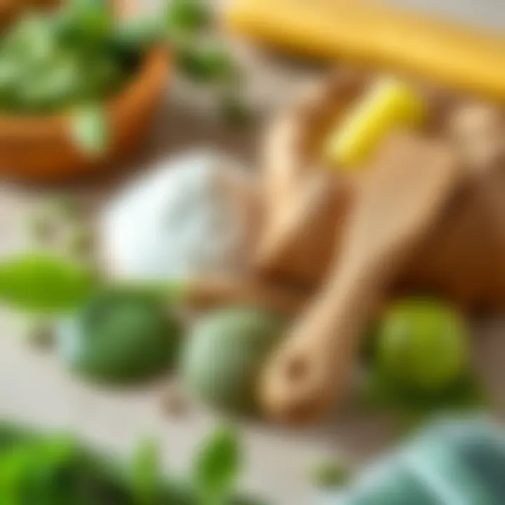 Different materials used for creating the color green