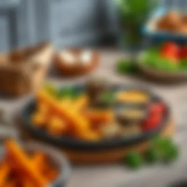 Healthy Meal Presentation A beautifully plated healthy dish prepared with Mi Airfryer