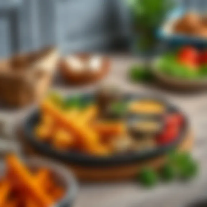 Healthy Meal Presentation A beautifully plated healthy dish prepared with Mi Airfryer