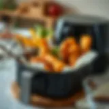 Exquisite Air-Fried Dish Delicious air-fried meal presented elegantly