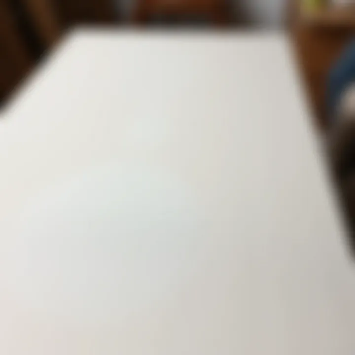 Smoothly sanded surface of a furniture piece awaiting paint application