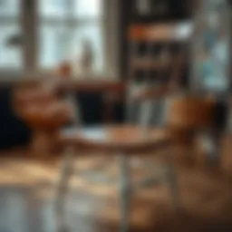 A beautifully restored wooden chair with a fresh coat of paint