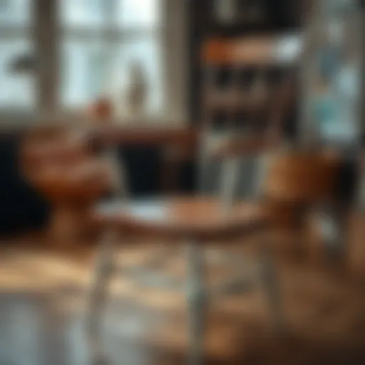 A beautifully restored wooden chair with a fresh coat of paint