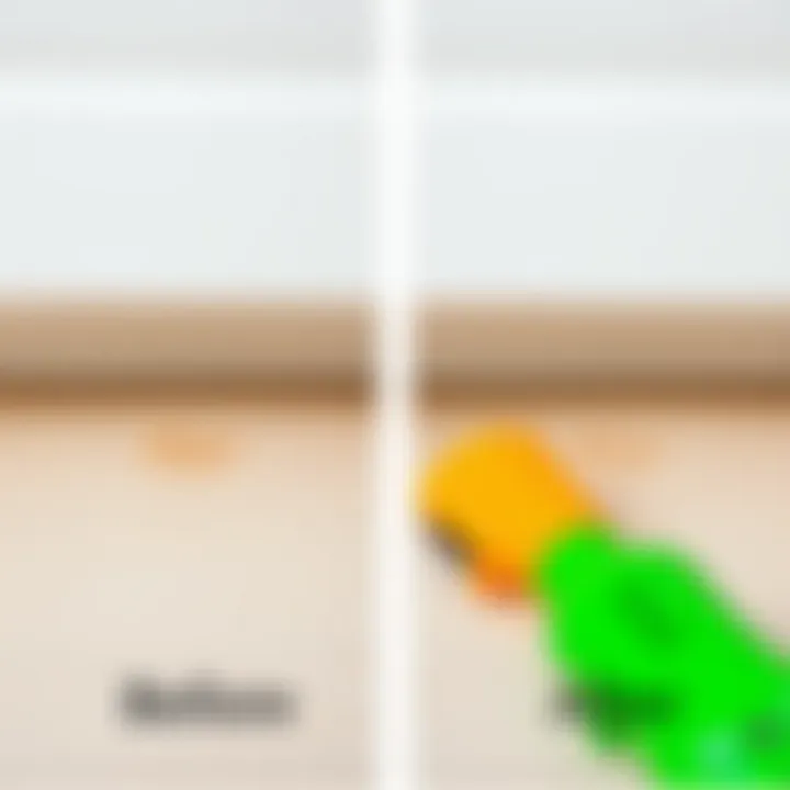 Before and After: Paint Stain Removal A clean mont and a paint stain