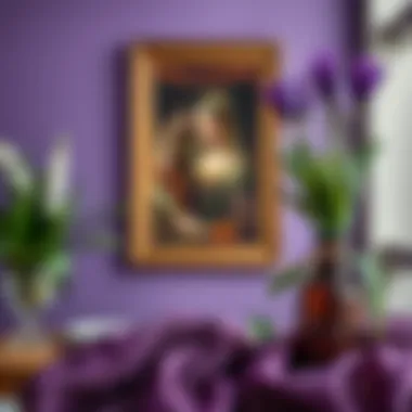 A historical artwork featuring the color purple, symbolizing royalty