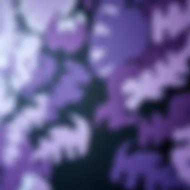 An abstract artwork showcasing the harmony of purple and black tones.