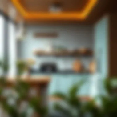 Stylish kitchen that merges modern design with traditional elements