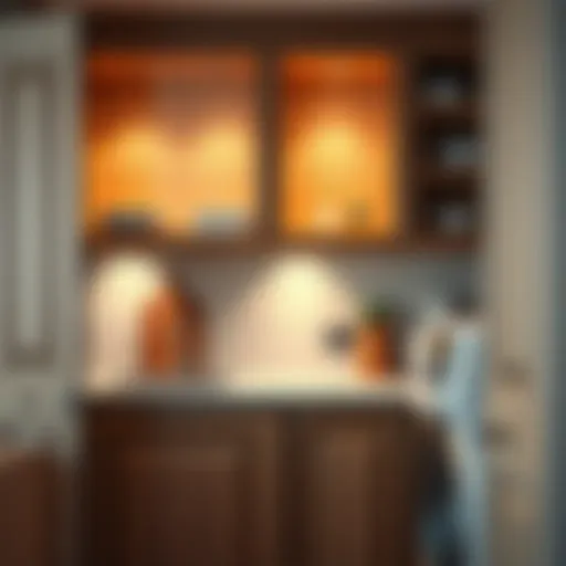 A sparkling clean kitchen cabinet interior