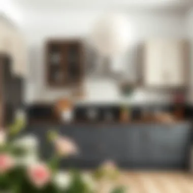 Elegant contrast in kitchen cabinet colors