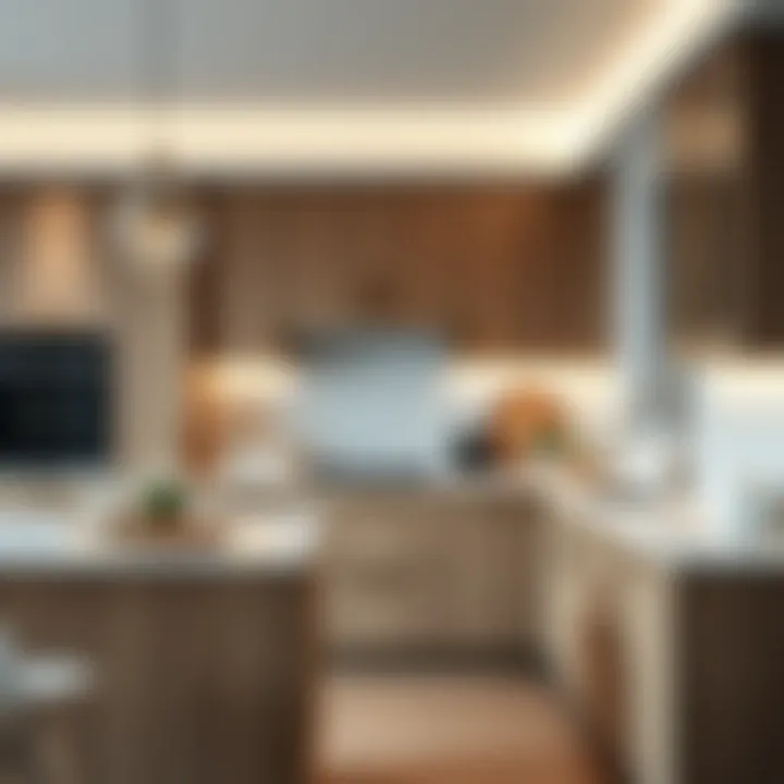 Sophisticated neutral tones for kitchen cabinets