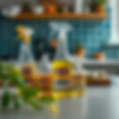 Chemical cleaning agents suitable for kitchen surfaces