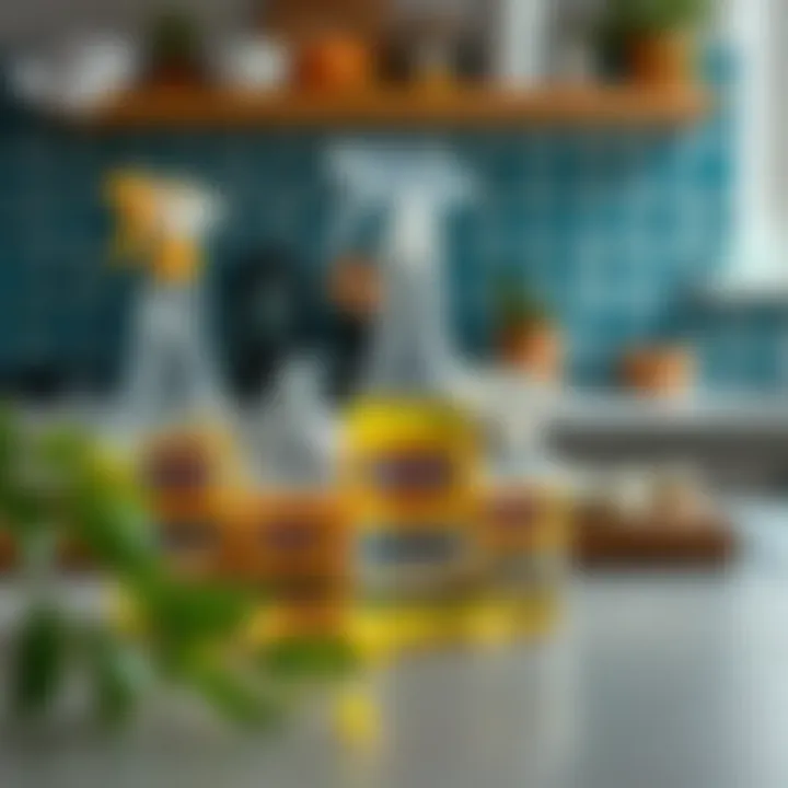 Chemical cleaning agents suitable for kitchen surfaces