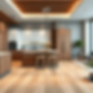 Elegant kitchen flooring showcasing modern style