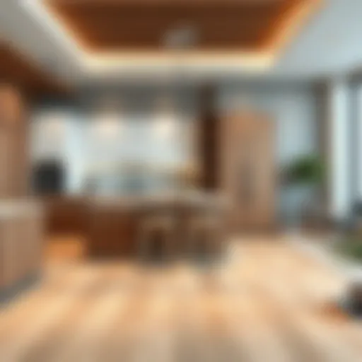 Elegant kitchen flooring showcasing modern style