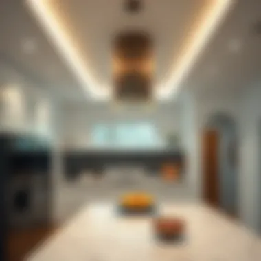 Inspiring kitchen interior featuring custom ceiling solutions