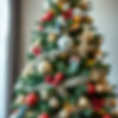 Stunning Christmas Tree Decoration A beautifully decorated Christmas tree with unique ornaments