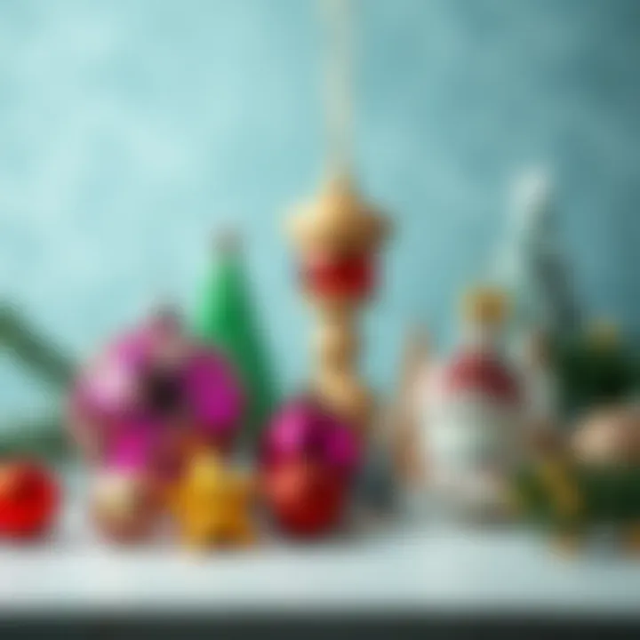 Creative Ornaments Collection An array of creative ornaments and materials for holiday decoration