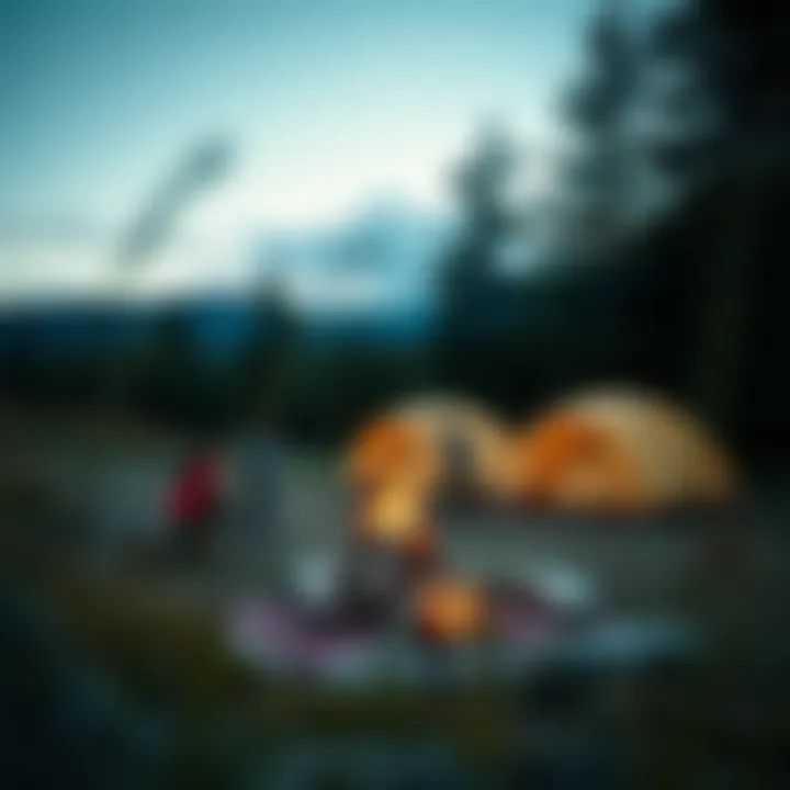 Group enjoying local activities near the campsite