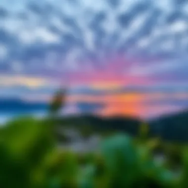 Stunning sunset view over Olimpos landscape