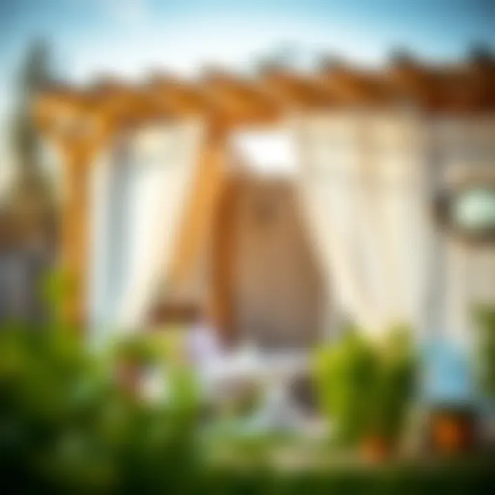 A serene outdoor scene showcasing natural light