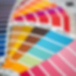 Vibrant Pantone color swatches for creative inspiration