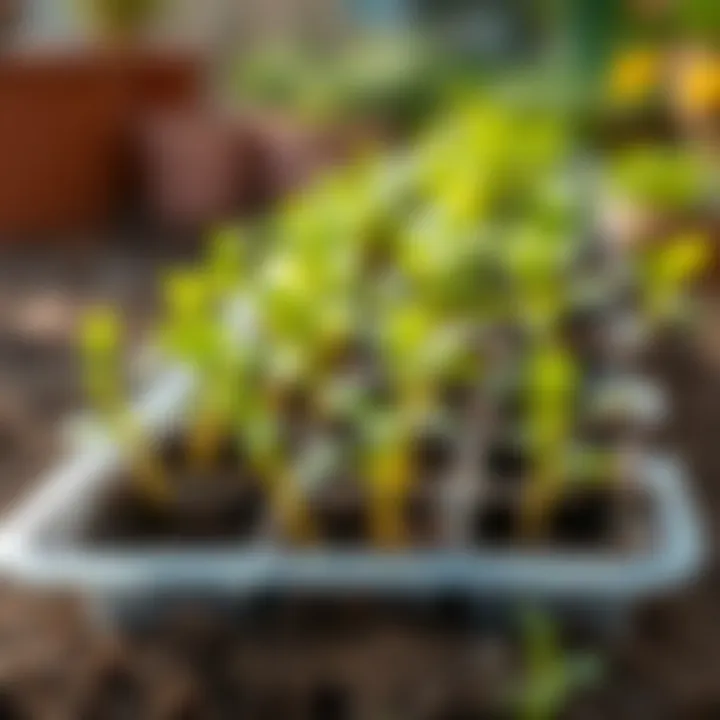 Beautiful seedlings ready for planting in a garden