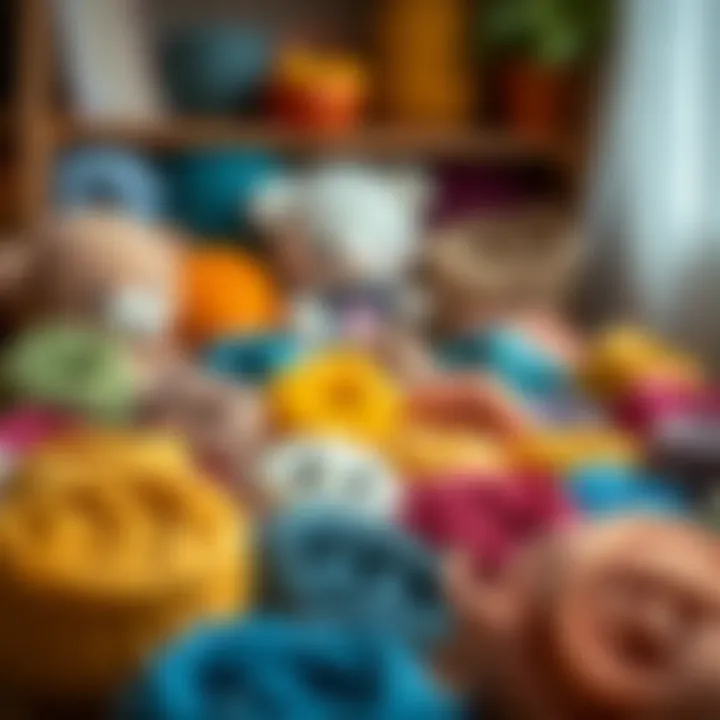 A showcase of popular amigurumi yarn brands and their unique color palettes.