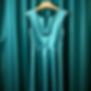 A well-pressed satin dress hanging gracefully