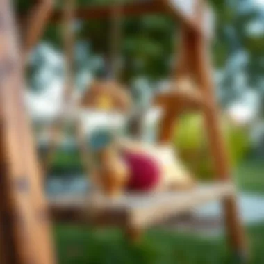 Close up of the swing design showcasing creative elements