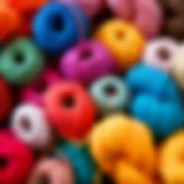 Colorful Yarn Collection for Punch Needle Variety of colorful yarns used for punch needle projects