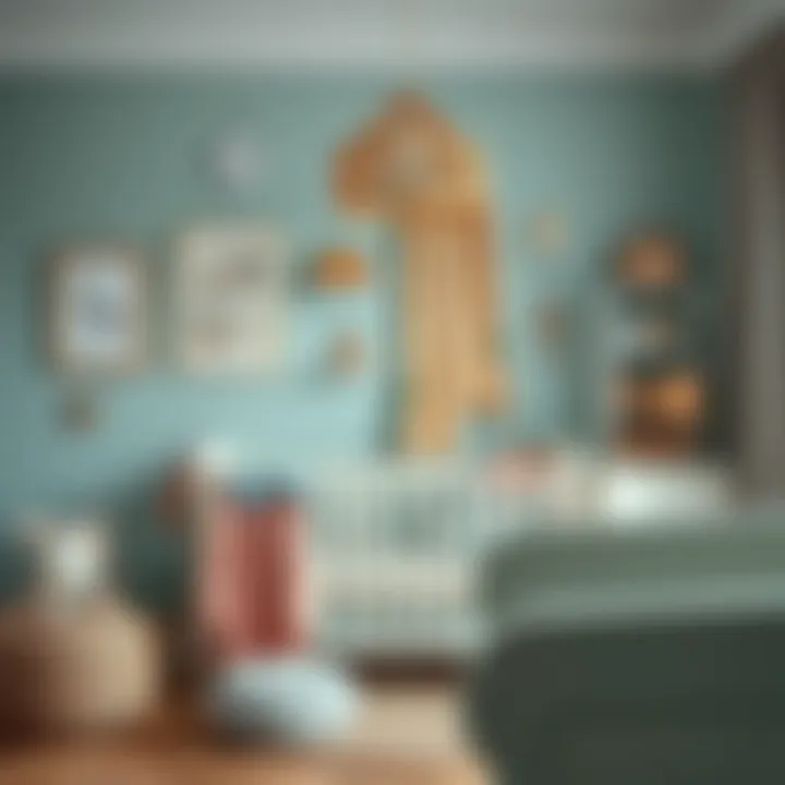 Decorative elements enhancing a baby room ambiance