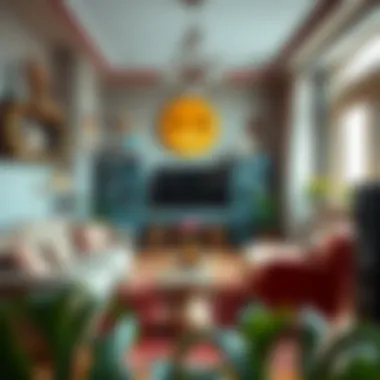 Nostalgic living space with retro elements