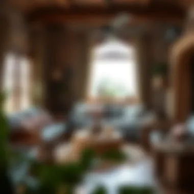 A harmonious blend of rustic elements in a living area