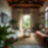 Rustic interior design showcasing natural wood elements