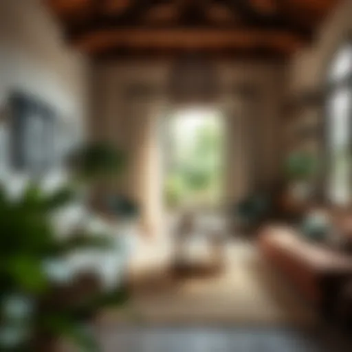 Rustic interior design showcasing natural wood elements