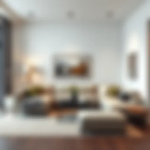 Contemporary living room with a stylish sofa arrangement