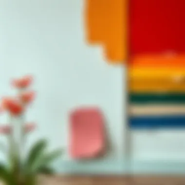 Color palette showcasing various paint swatches