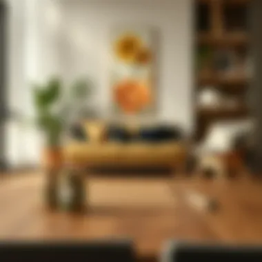 Measuring table dimensions for a cozy living room